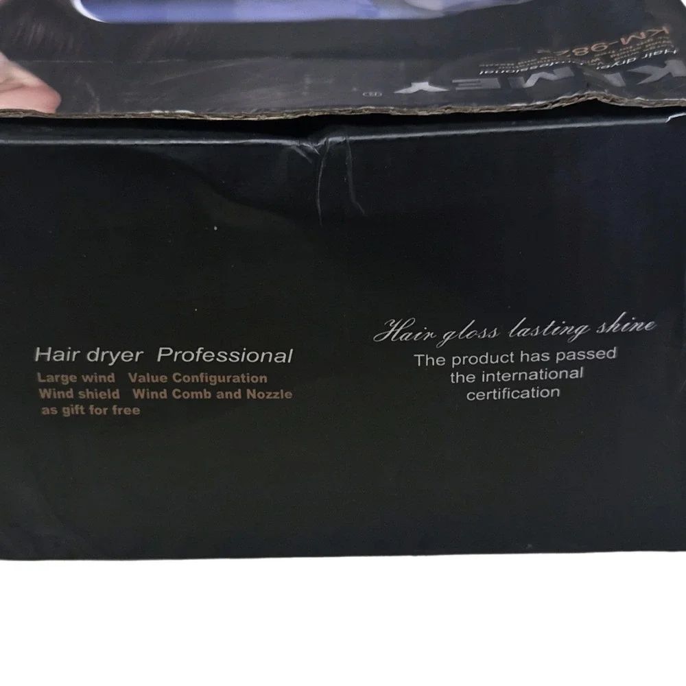 KEMEY KM-9822 Professional Hair Dryer 3500W Blue EU Plug 220V New Box 9822 wind